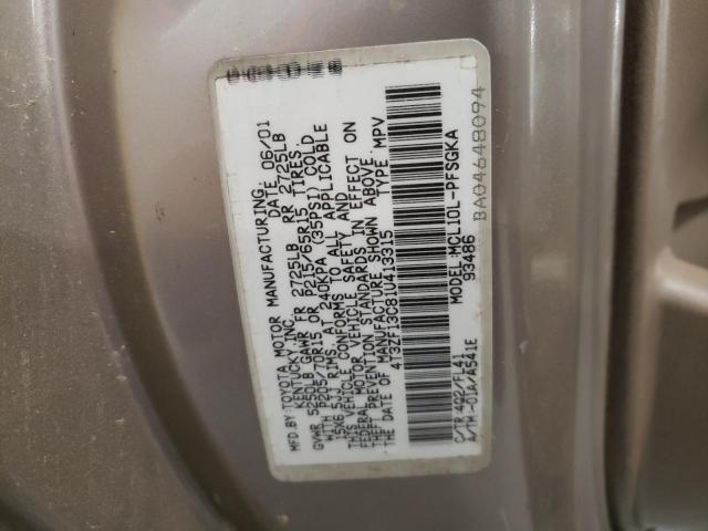 Photo 10 from auction – 2001 TOYOTA SIENNA LE with VIN 4T3ZF13C81U413315