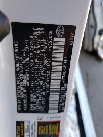 Photo 10 from auction – 2014 TOYOTA CAMRY L with VIN 4T4BF1FK2ER441524