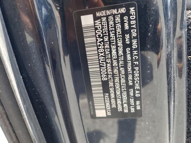 Photo 10 from auction – 2006 PORSCHE BOXSTER with VIN WP0CA298X6U710068