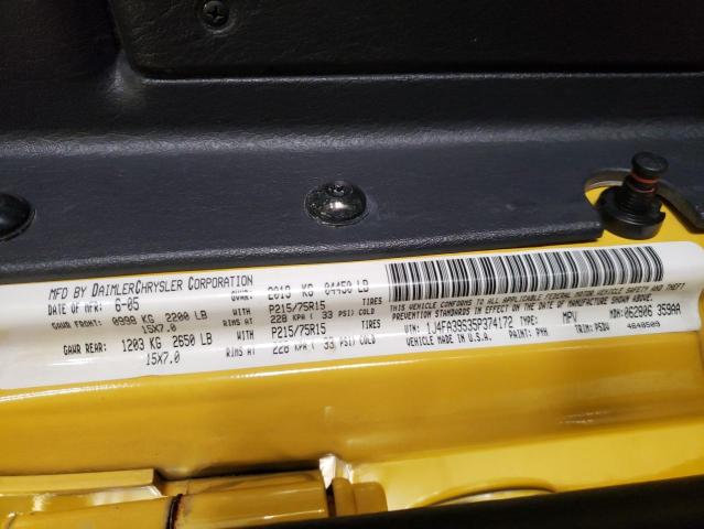 Photo 10 from auction – 2005 JEEP WRANGLER X with VIN 1J4FA39S35P374172