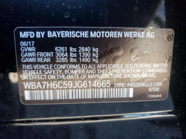 Photo 10 from auction – 2018 BMW M760 XI with VIN WBA7H6C59JG614665