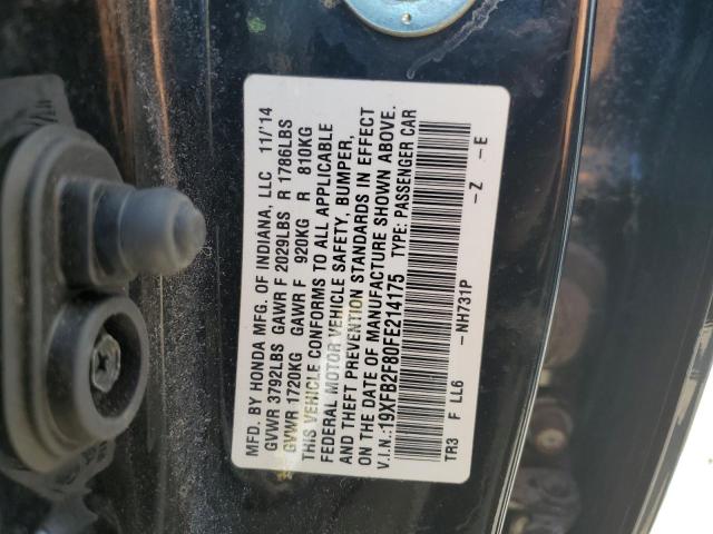 Zdjęcie 10 z aukcji – 2015 HONDA CIVIC EX z VIN 19XFB2F80FE214175