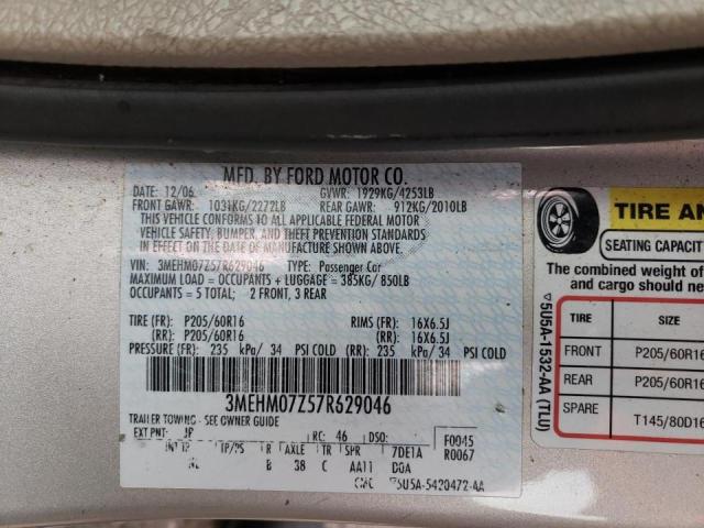 Photo 10 from auction – 2007 MERCURY MILAN with VIN 3MEHM07Z57R629046