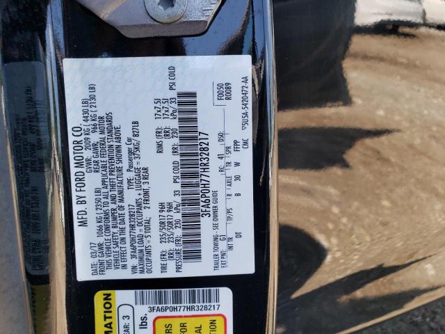 Photo 10 from auction – 2017 FORD FUSION SE with VIN 3FA6P0H77HR328217