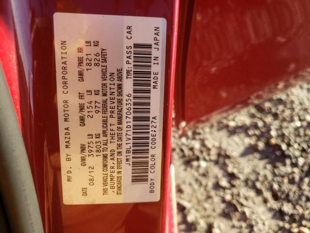 Photo 10 from auction – 2013 MAZDA 3 I with VIN JM1BL1V71D1706356