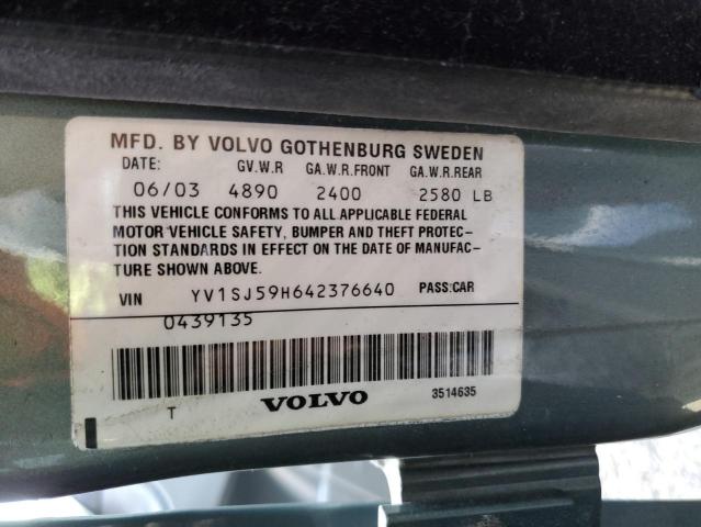 Photo 10 from auction – 2004 VOLVO V70 with VIN YV1SJ59H642376640