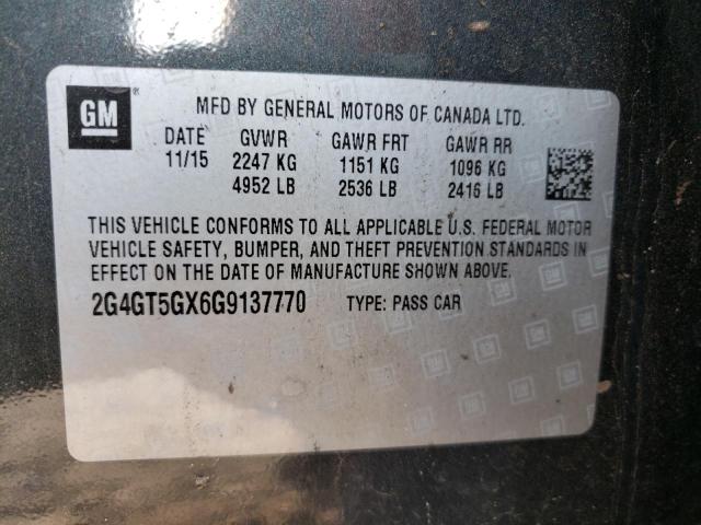 Photo 10 from auction – 2016 BUICK REGAL PREM with VIN 2G4GT5GX6G9137770