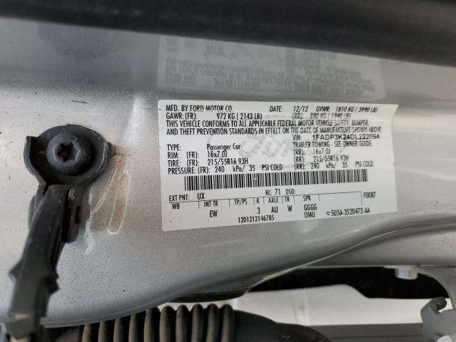 Photo 10 from auction – 2013 FORD FOCUS SE with VIN 1FADP3K24DL222094