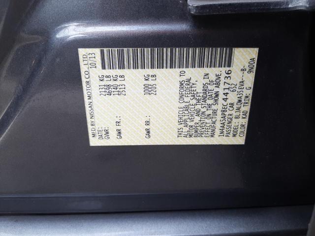 Photo 10 from auction – 2014 NISSAN MAXIMA S with VIN 1N4AA5AP8EC441736