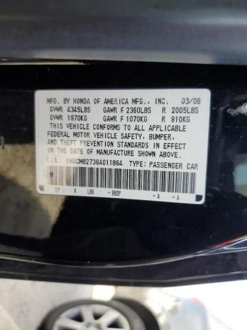 Photo 10 from auction – 2006 HONDA ACCORD EX with VIN 1HGCM82736A011864