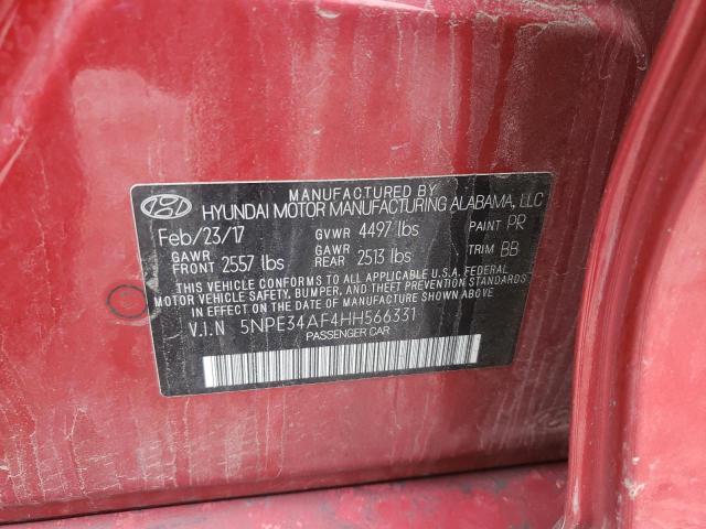 Photo 10 from auction – 2017 HYUNDAI SONATA SPO with VIN 5NPE34AF4HH566331