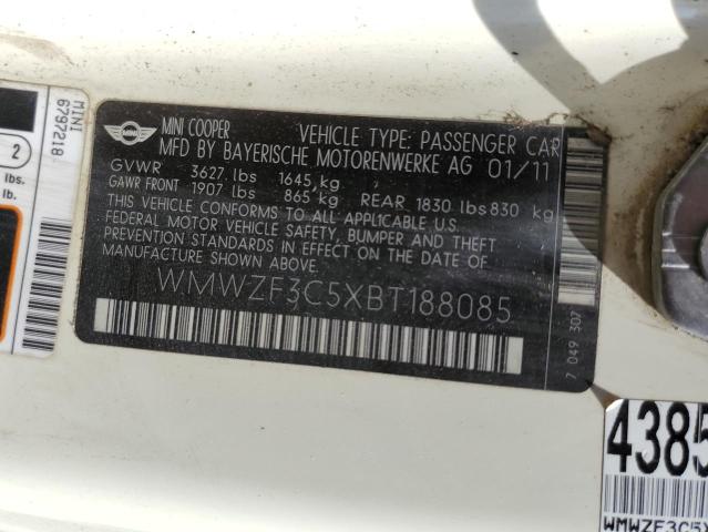 Photo 10 from auction – 2011 MINI COOPER CLU with VIN WMWZF3C5XBT188085