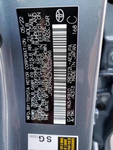 Photo 10 from auction – 2022 TOYOTA COROLLA LE with VIN JTDEPMAE2N3023966