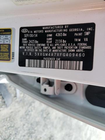 Photo 10 from auction – 2015 KIA OPTIMA LX with VIN 5XXGM4A7XFG409460