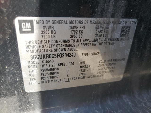 Photo 10 from auction – 2015 CHEVROLET SILVERADO with VIN 3GCUKREC5FG204249