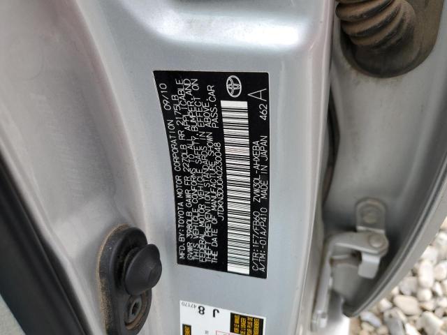 Photo 10 from auction – 2010 TOYOTA PRIUS with VIN JTDKN3DU0A0230048