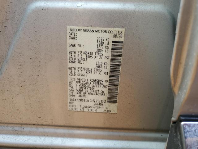 Photo 10 from auction – 2020 NISSAN MURANO with VIN 5N1AZ2BS1LN167202