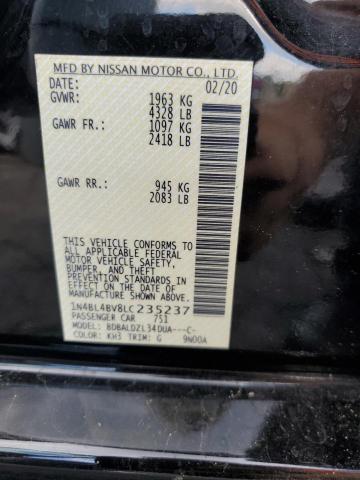 Photo 10 from auction – 2020 NISSAN ALTIMA S with VIN 1N4BL4BV8LC235237