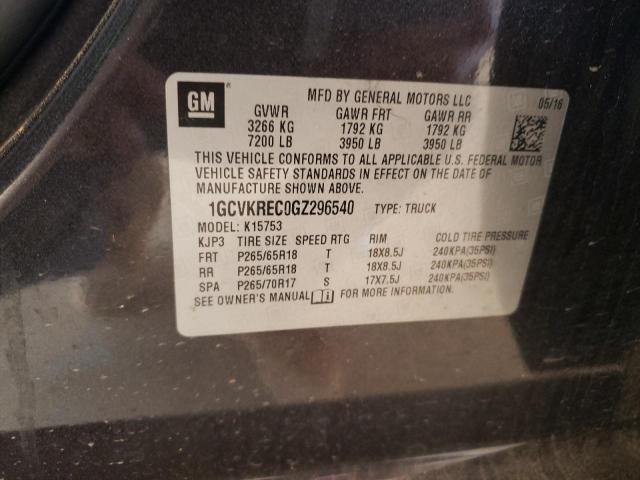 Photo 10 from auction – 2016 CHEVROLET SILVERADO with VIN 1GCVKREC0GZ296540