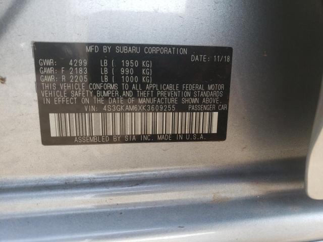 Photo 10 from auction – 2019 SUBARU IMPREZA SP with VIN 4S3GKAM6XK3609255