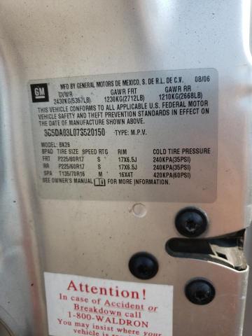 Photo 10 from auction – 2007 BUICK RENDEZVOUS with VIN 3G5DA03L07S520150
