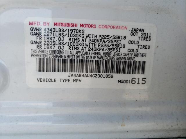 Photo 10 from auction – 2012 MITSUBISHI OUTLANDER with VIN JA4AR4AU4CZ001858