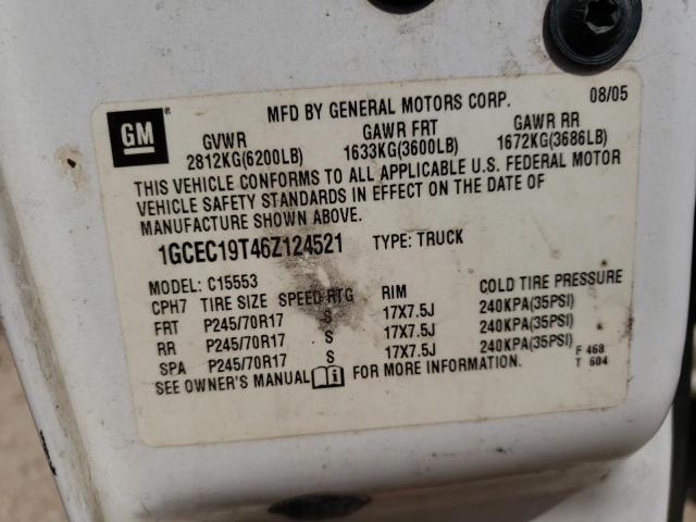 Photo 10 from auction – 2006 CHEVROLET 1500 with VIN 1GCEC19T46Z124521