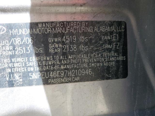 Photo 10 from auction – 2007 HYUNDAI SONATA SE with VIN 5NPEU46F97H210946