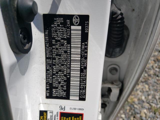 Foto 10 de la subasta – 2012 TOYOTA CAMRY BASE con VIN 4T1BF1FKXCU548666