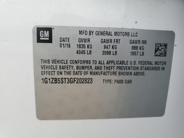 Photo 10 from auction – 2016 CHEVROLET MALIBU LS with VIN 1G1ZB5ST3GF202823