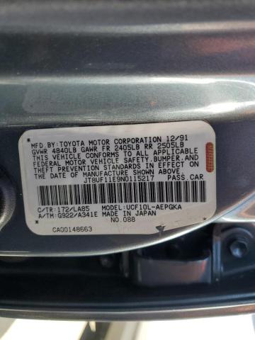 Photo 10 from auction – 1992 LEXUS LS 400 with VIN JT8UF11E9N0115217