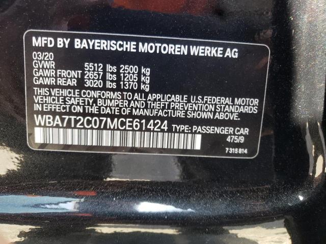 Photo 10 from auction – 2021 BMW 740 I with VIN WBA7T2C07MCE61424