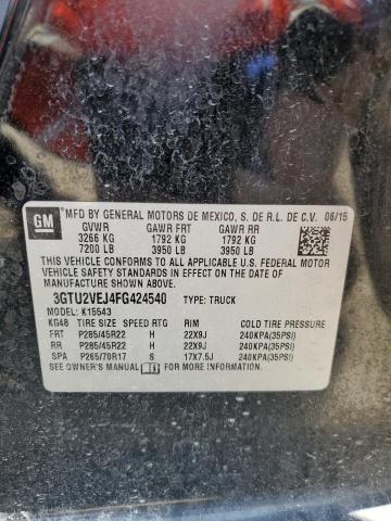 Photo 10 from auction – 2015 GMC SIERRA K15 with VIN 3GTU2VEJ4FG424540