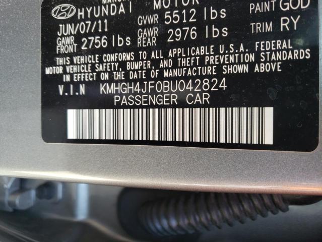 Photo 10 from auction – 2011 HYUNDAI EQUUS SIGN with VIN KMHGH4JF0BU042824