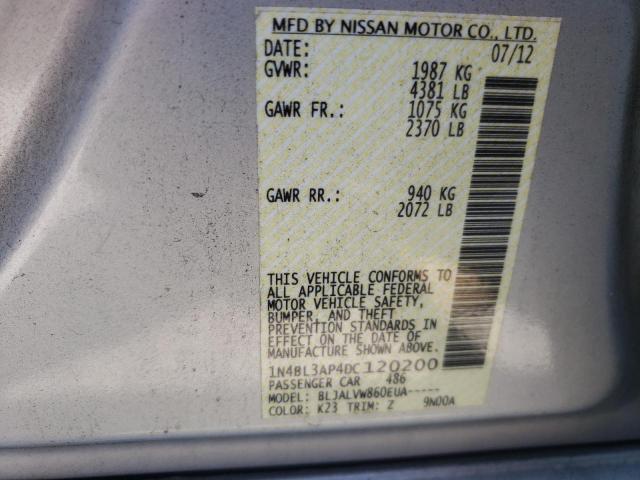 Photo 10 from auction – 2013 NISSAN ALTIMA 3.5 with VIN 1N4BL3AP4DC120200