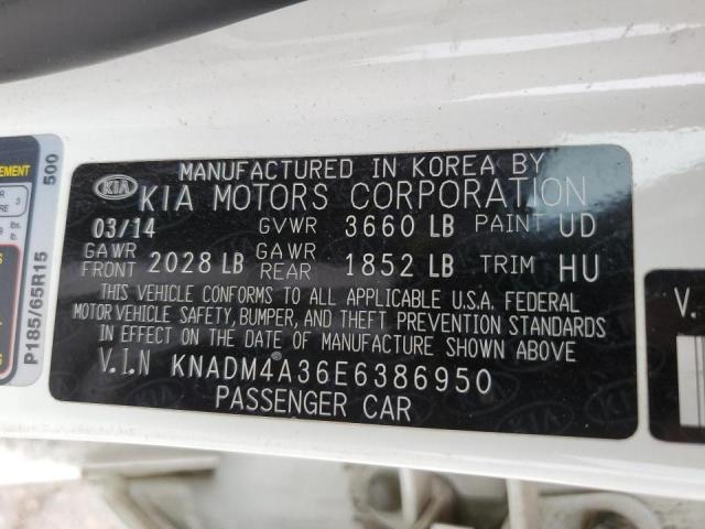 Photo 10 from auction – 2014 KIA RIO LX with VIN KNADM4A36E6386950