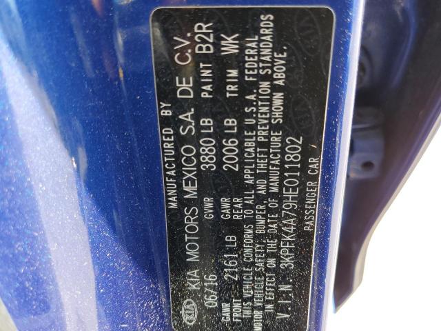 Photo 10 from auction – 2017 KIA FORTE LX with VIN 3KPFK4A79HE011802
