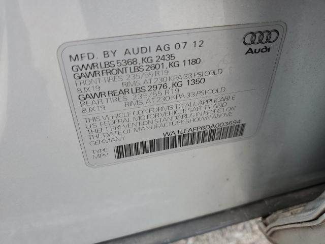 Photo 10 from auction – 2013 AUDI Q5 PREMIUM with VIN WA1LFAFP6DA003694