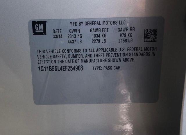 Photo 10 from auction – 2014 CHEVROLET MALIBU LS with VIN 1G11B5SL4EF254908