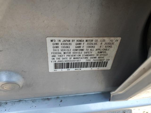 Photo 10 from auction – 2005 ACURA TSX with VIN JH4CL96955C001857