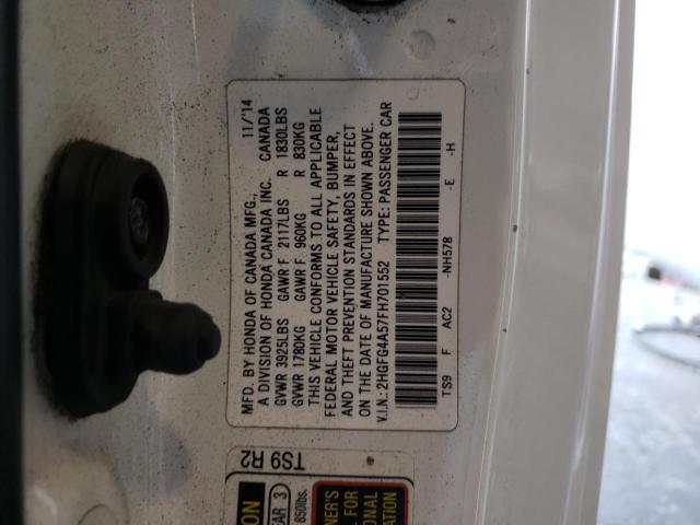 Photo 10 from auction – 2015 HONDA CIVIC SI with VIN 2HGFG4A57FH701552