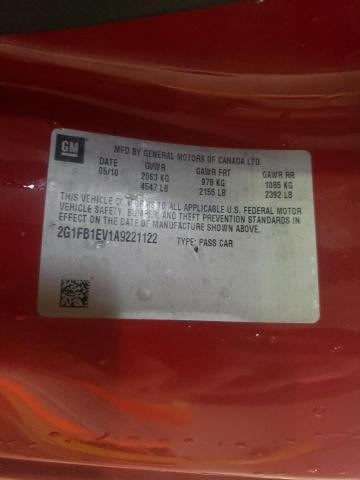 Photo 10 from auction – 2010 CHEVROLET CAMARO LT with VIN 2G1FB1EV1A9221122
