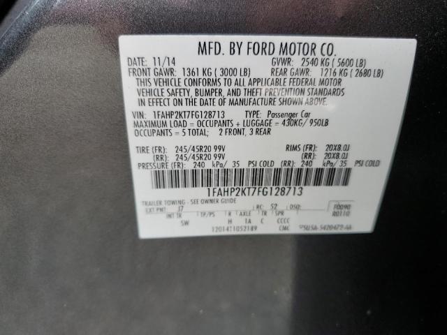 Photo 10 from auction – 2015 FORD TAURUS SHO with VIN 1FAHP2KT7FG128713