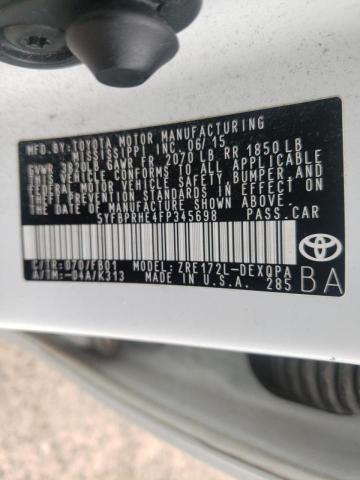 Photo 10 from auction – 2015 TOYOTA COROLLA EC with VIN 5YFBPRHE4FP345698