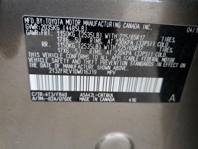 Photo 10 from auction – 2013 TOYOTA RAV4 LE with VIN 2T3ZFREV1DW016319