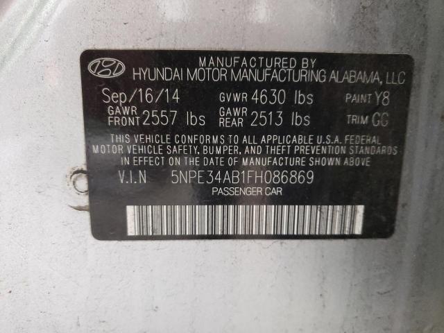 Photo 10 from auction – 2015 HYUNDAI SONATA SPO with VIN 5NPE34AB1FH086869