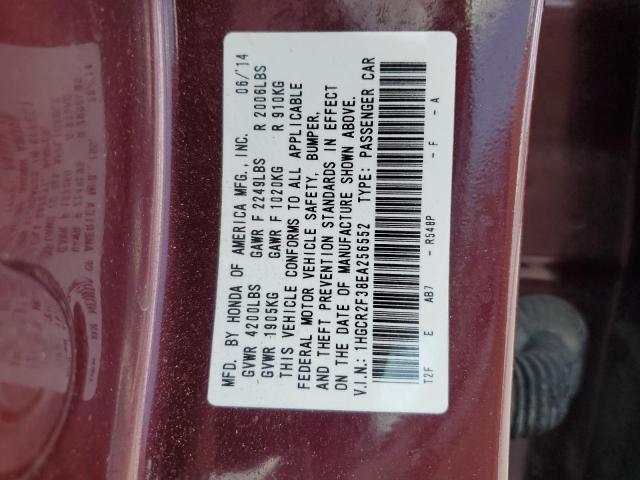 Photo 10 from auction – 2014 HONDA ACCORD LX with VIN 1HGCR2F38EA256552