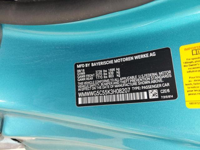 Photo 10 from auction – 2019 MINI COOPER with VIN WMWWG5C55K3H08207