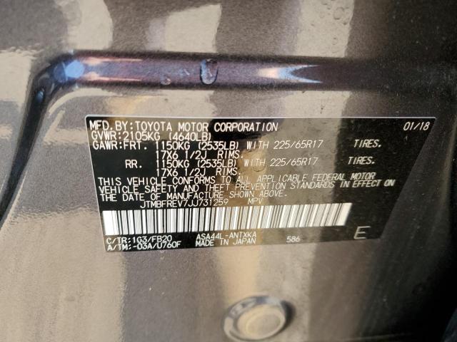 Photo 10 from auction – 2018 TOYOTA RAV4 LE with VIN JTMBFREV7JJ731259