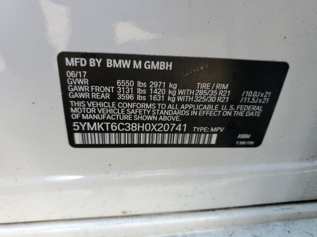 Photo 10 from auction – 2017 BMW X5 M with VIN 5YMKT6C38H0X20741
